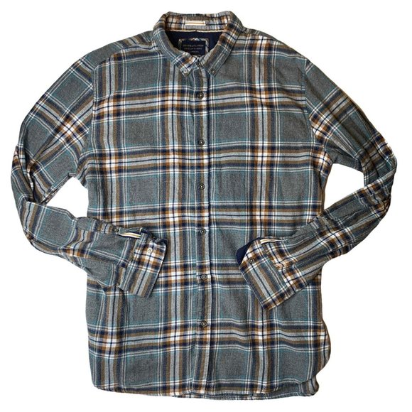 Denim & Flower Fuzzy SLIM FIT Flannel Size XL - Picture 1 of 9